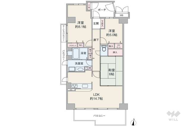 ハイエクセル芦屋南:間取り図面