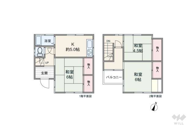 川西市南花屋敷4丁目 一戸建て:間取り図面