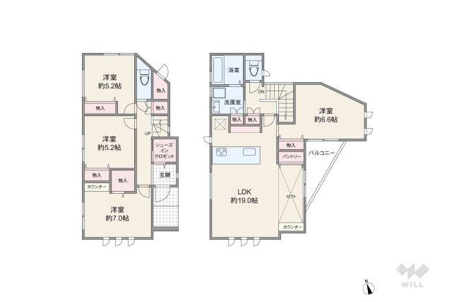 西宮市上甲子園1丁目 一戸建て:間取り図面
