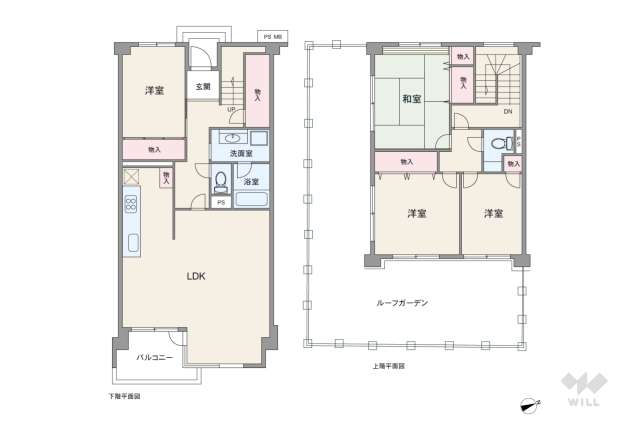 イトーピア逆瀬川:間取り図面