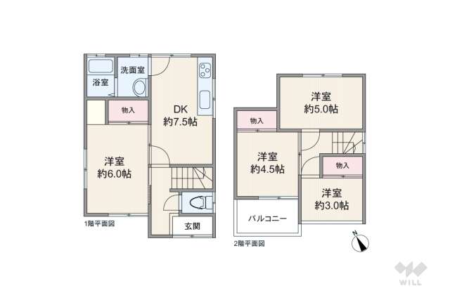 名古屋市中川区百船町 一戸建て:間取り図面