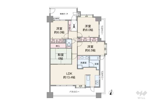 ライオンズマンション小幡千代田:間取り図面