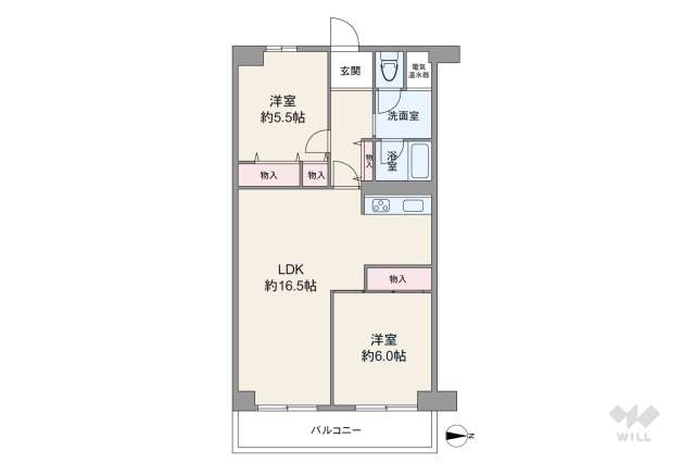 フルーレ伊丹:間取り図面