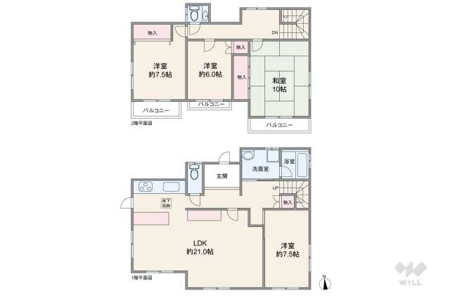 春日井市神屋町 一戸建て:間取り図面