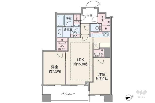 パークタワー勝どきサウス:間取り図面