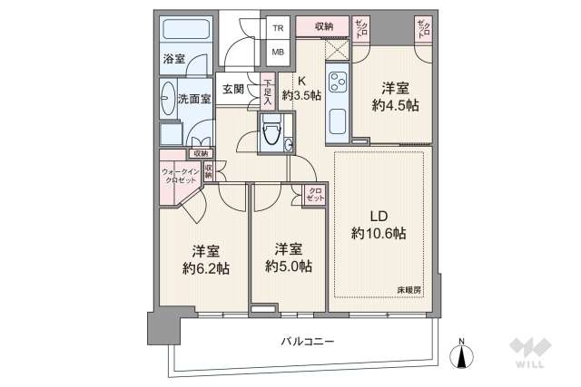 パークタワー晴海:間取り図面