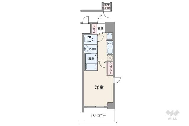 エステムコート名古屋新栄Ⅱアリーナ:間取り図面