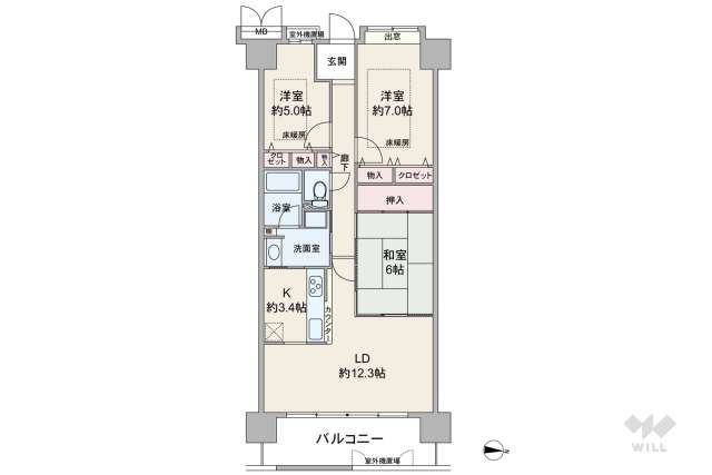 セルヴィオ3番館:間取り図面