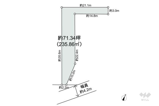 箕面市桜井3丁目 土地:間取り図面