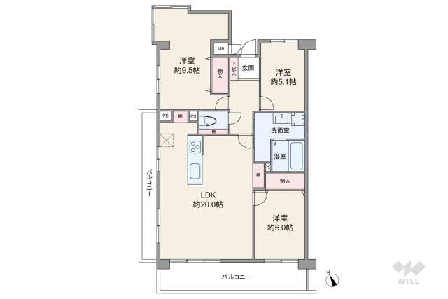 レインボー苗場:間取り図面