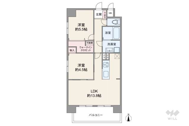 シャルマンフジ・アニエス本町:間取り図面