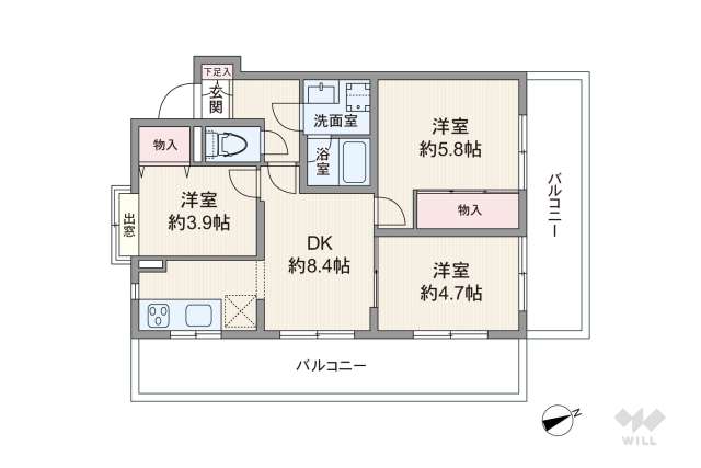 マイキャッスル宮崎台:間取り図面