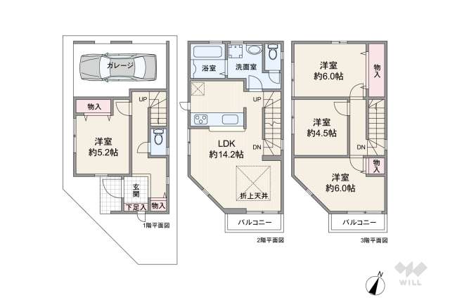 川口市戸塚東2丁目 一戸建て:間取り図面