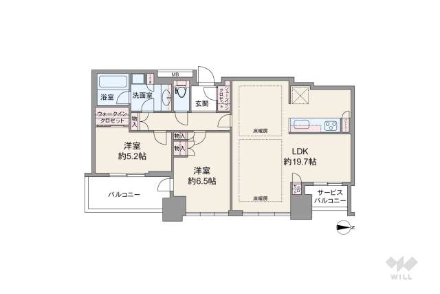 クレヴィアタワー大阪本町:間取り図面