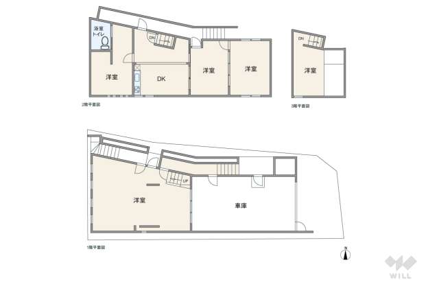 芦屋市翠ケ丘町 一戸建て:間取り図面