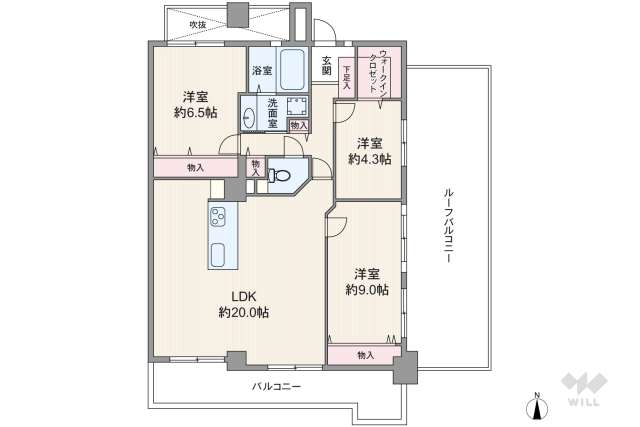 ライオンズマンション雲雀丘花屋敷第2:間取り図面
