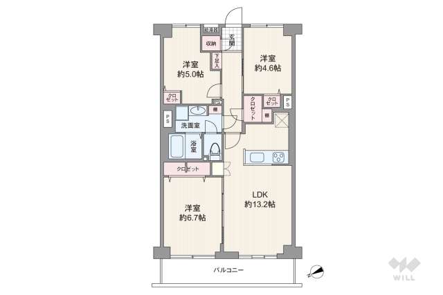 千里第２泉ケ丘スカイハイツ　:間取り図面