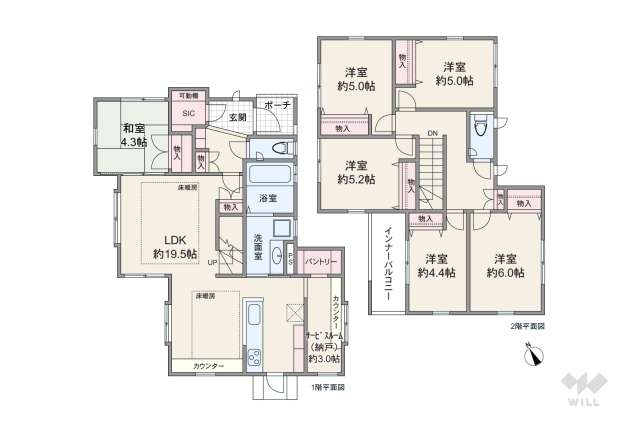 宝塚市山手台東3丁目 一戸建て:間取り図面