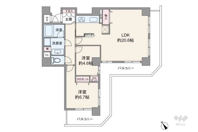 東急ドエルスカイマークタワー川口:間取り図面