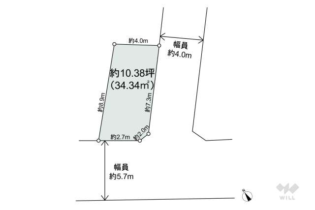 世田谷区砧4丁目 土地:間取り図面