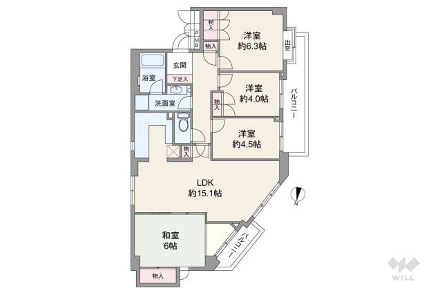 八幡山パークハウス:間取り図面