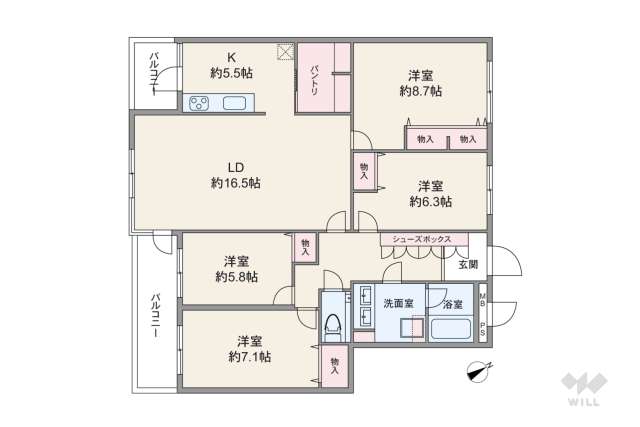 マンション雪谷テラス:間取り図面