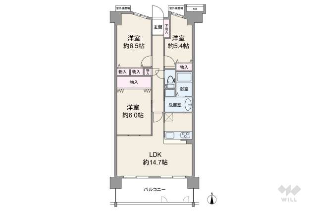 ラ・ビスタ宝塚ウエストウイング・オクシア:間取り図面