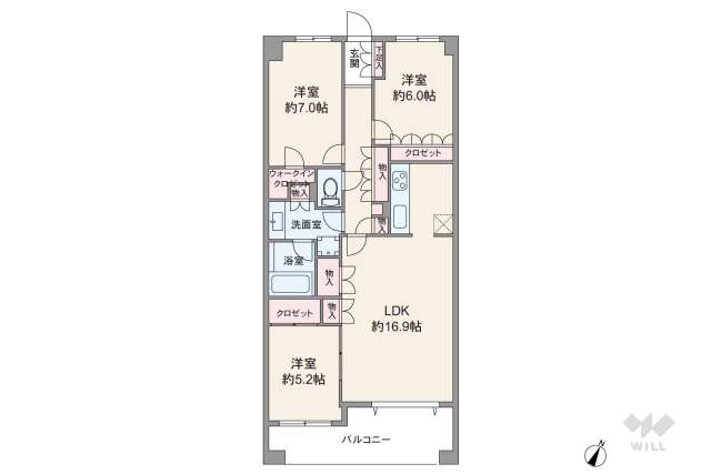 グローリオ瀬田:間取り図面