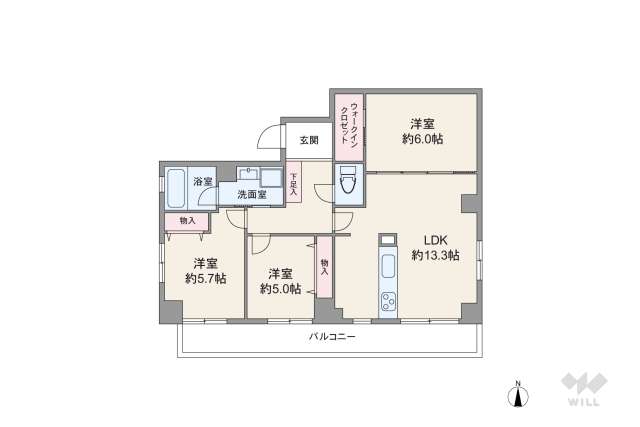 コスモガーデン日暮里:間取り図面