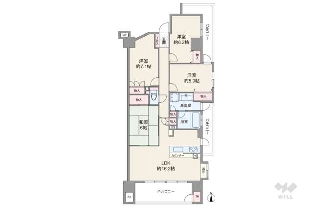 ファミリアーレ白川公園:間取り図面