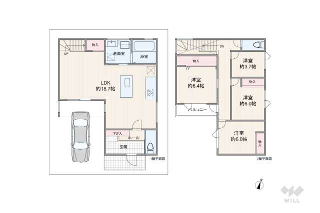 箕面市瀬川4丁目 一戸建て:間取り図面