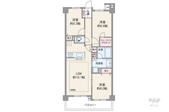 パレステージ日吉さくらが丘:間取り図面