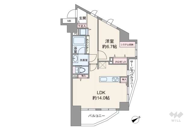 ディオレ西新宿:間取り図面