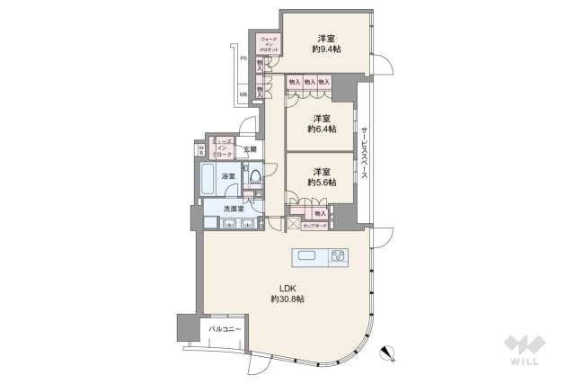 パークコート覚王山山門町:間取り図面