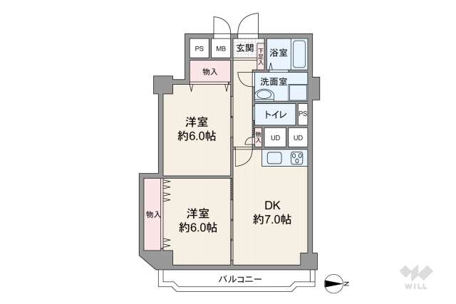 シャンボール第2新大阪:間取り図面