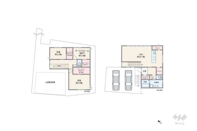 茨木市北春日丘2丁目 一戸建て:間取り図面