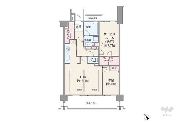 クレッセント千歳船橋インテイスト:間取り図面