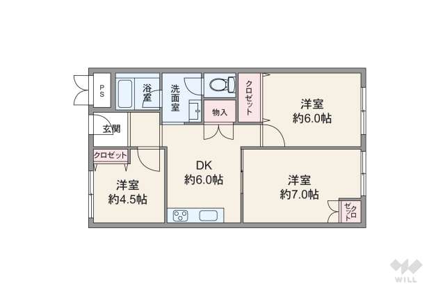 サンフラット茨木:間取り図面