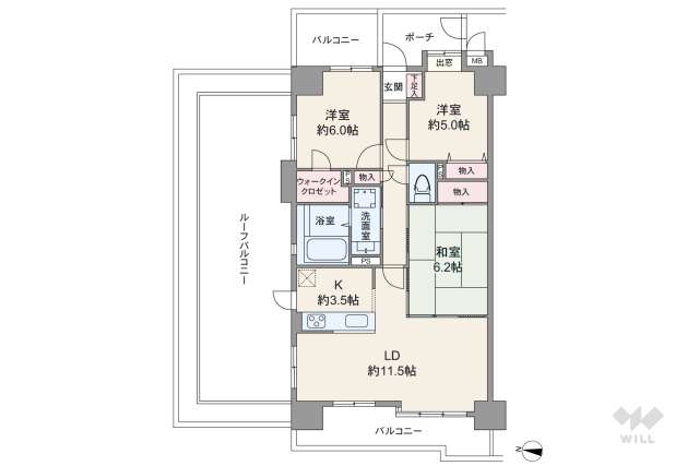 ライオンズガーデンテラス竹の塚:間取り図面