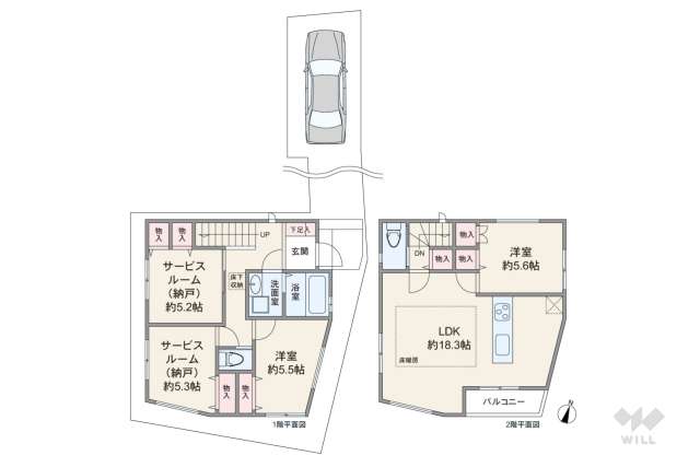 大田区南久が原2丁目 一戸建て:間取り図面