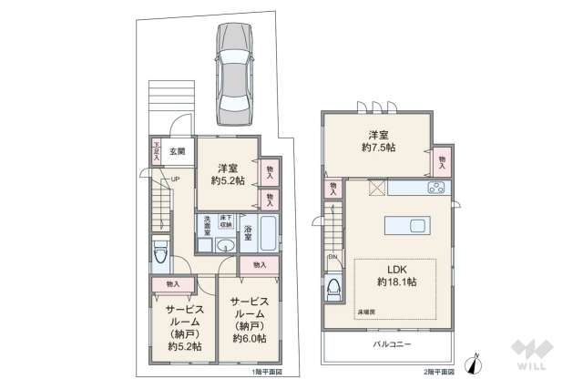 大田区南久が原2丁目 一戸建て:間取り図面