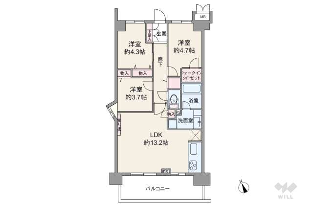 エンゼルピュア大森:間取り図面