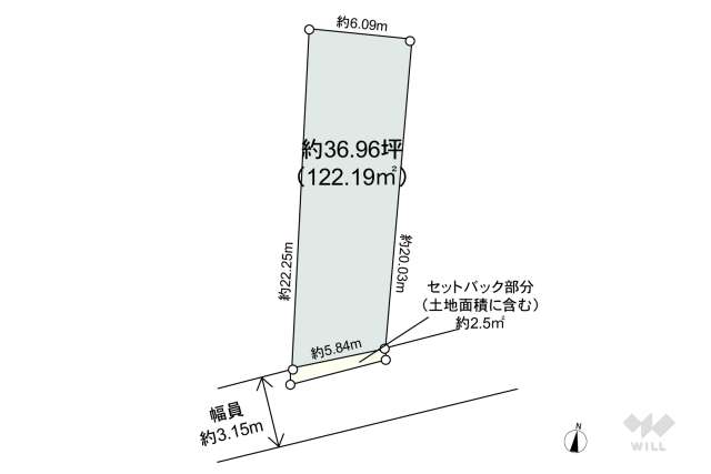箕面市桜4丁目 土地（敷地面積:122.19㎡）｜ウィル不動産販売