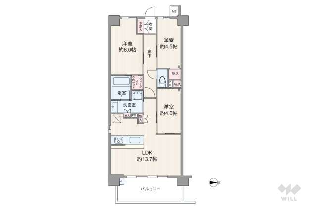 プレサンスグラン覚王山:間取り図面