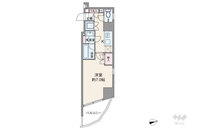 アクサス東新宿アジールコート:間取り図面