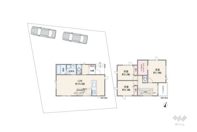宝塚市花屋敷荘園3丁目 一戸建て:間取り図面