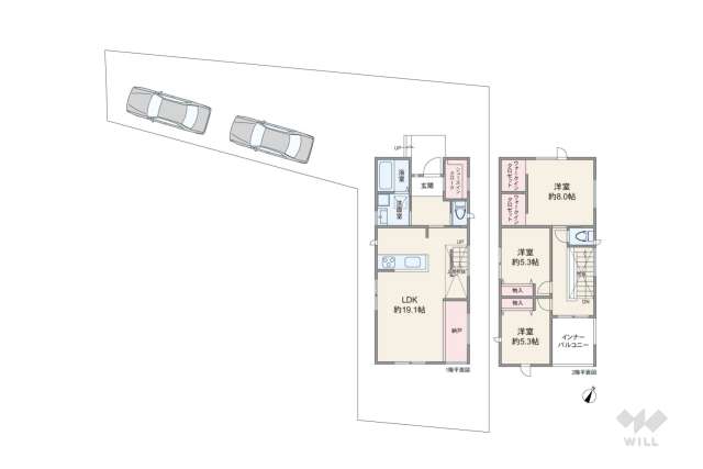 宝塚市花屋敷荘園3丁目 一戸建て:間取り図面