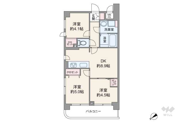 セザール第三鷺沼:間取り図面