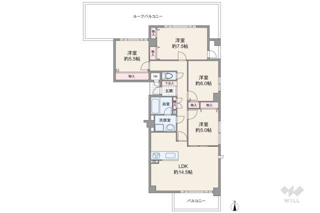 セザール武庫之荘ガーデン:間取り図面
