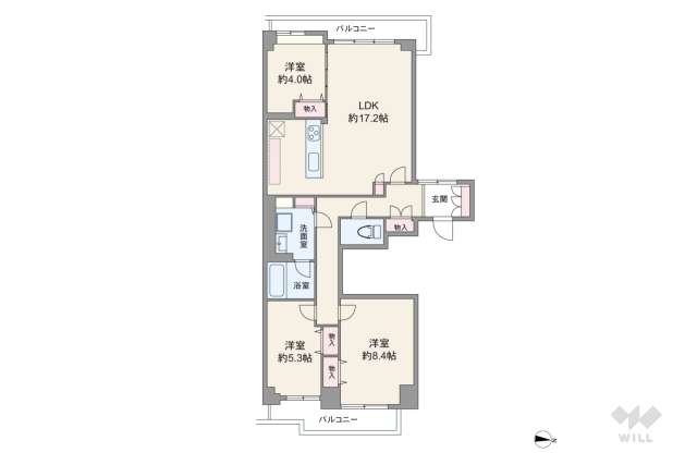 芦花公園プレスティージュ:間取り図面